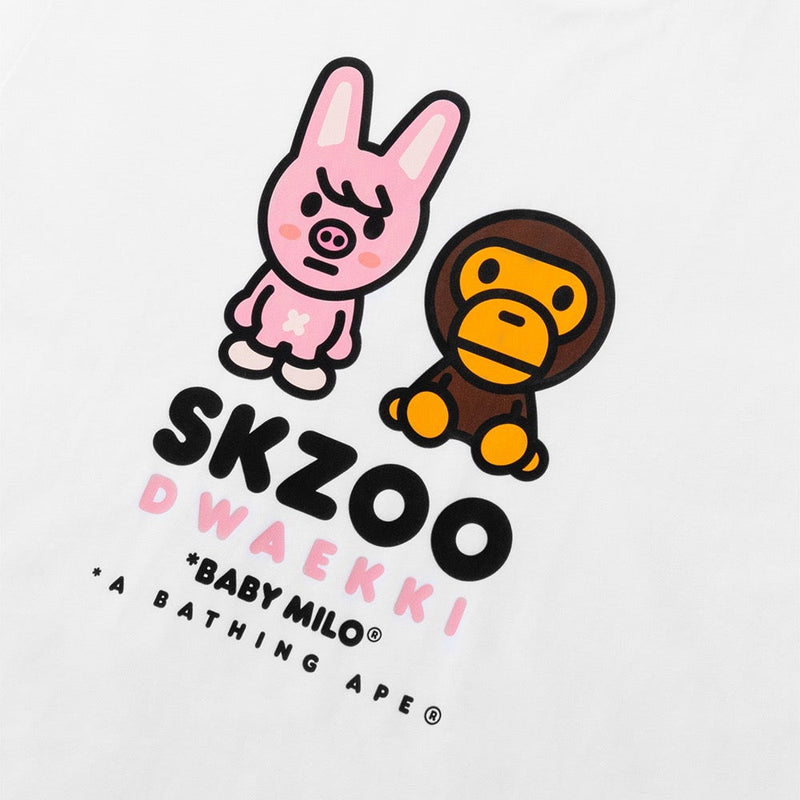 BAPE X STRAYKIDS DWAEKKI BABY MILO T-SHIRT (M) White