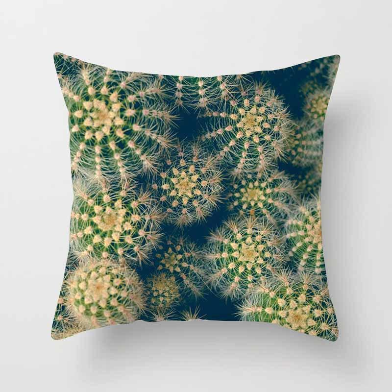Fashion Tropical Plant Polyester Pillow Case Office Fabric Sofa Cushion Cover Home Polyester Pillow Case