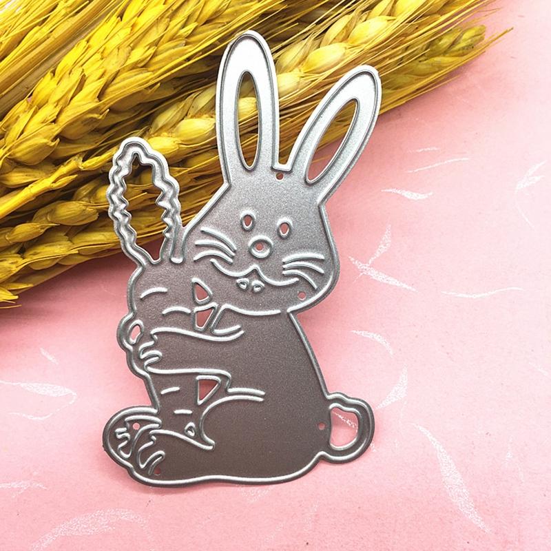 Bunnies Shape Cutting Dies Carbon Steel Die Cut Scrapbooking Embossing Templates for Scrapbooking Card Making Packaging