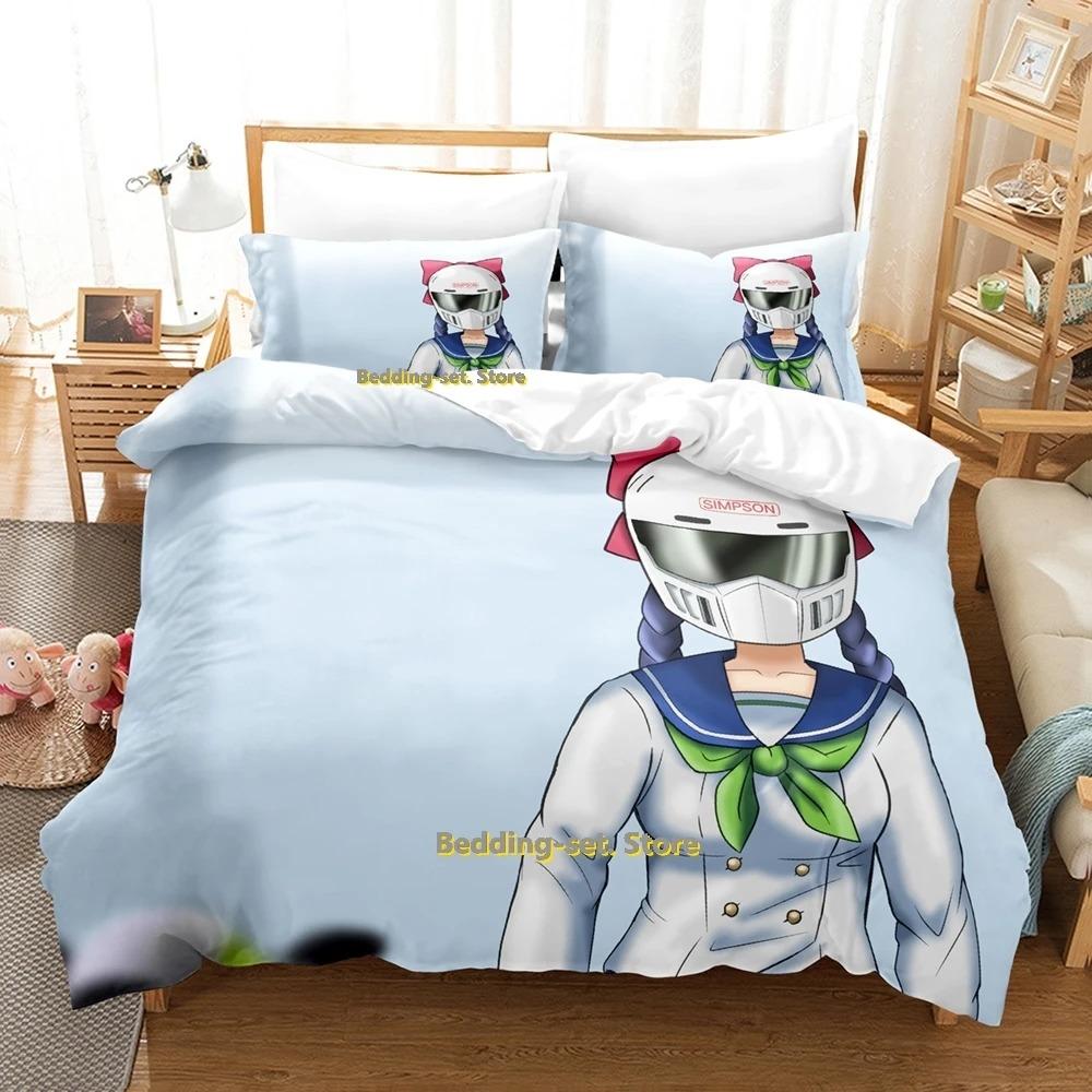 Bakuon!! Bedding Set Single Twin Full Queen King Size Bed Set Adult Kid Bedroom Duvetcover Sets 3D Print Anime Bed Sheet Set