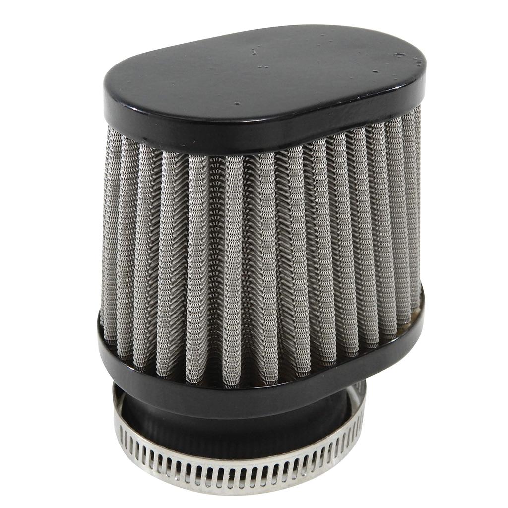 Ager 50mm Oval Power Filter Stainless Steel Black