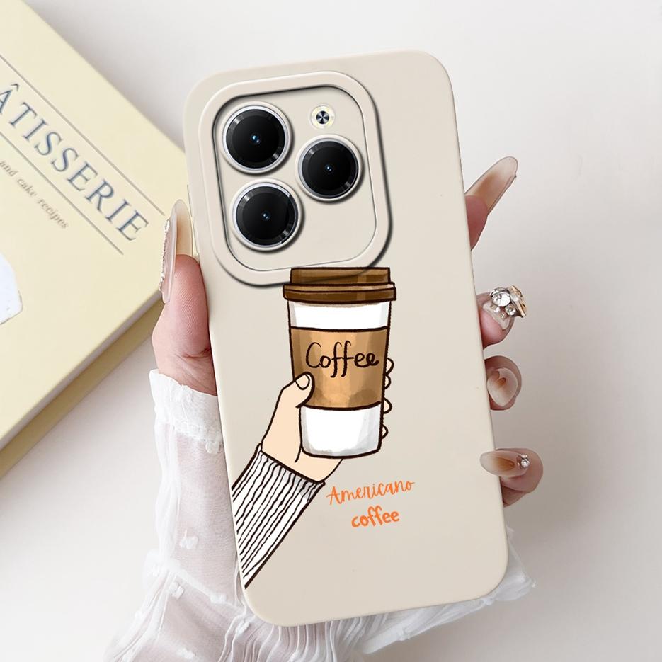 For Infinix Hot 40 Pro Case X6837 Cute Candy Painted Cover Shockproof Phone Case For Infnix Hot 40i Hot40 Pro Soft Fundas Bumper
