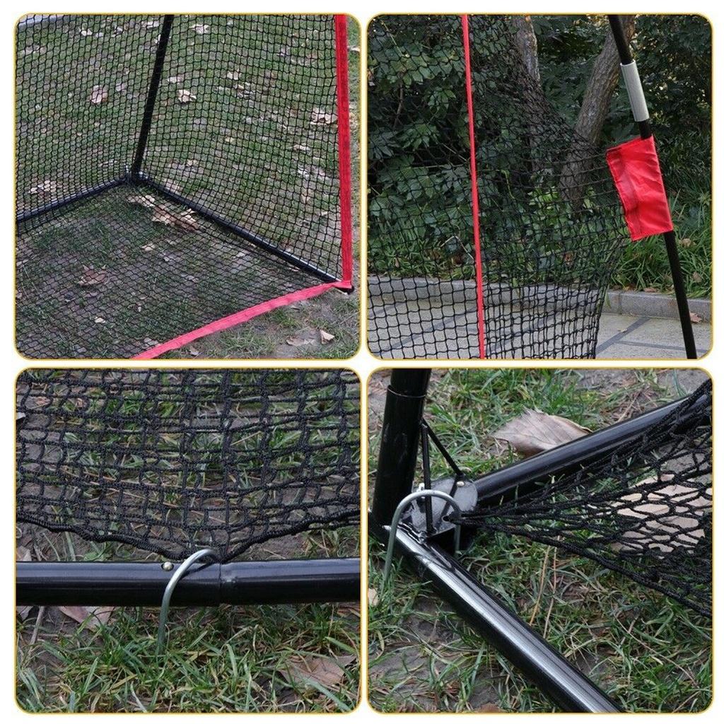 Lacquer 600D Oxford Cloth Portable Golf Hitting Practice Net Driving Training Aids With Carry Bag Black 300 X 210 X 91cm