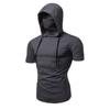 2023 Summer Men's Fashion Ninja Hooded Elastic T-Shirt with Mask