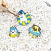 Seaside Vacation: Cute Cat, Adorable Dog, and Clever Unicorn Brooch Set