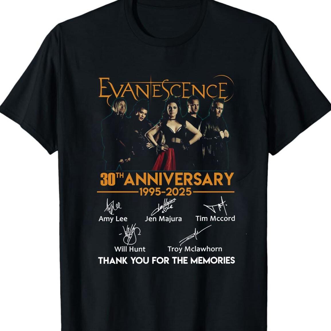 New Evanescence 30th anniversary Gift For Fans Unisex All Size T-Shirt SS15 XL