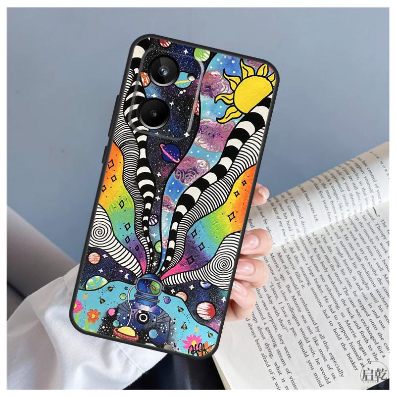 Cute Indie Hippie For Realme C53 C55 C75 C71 C61 C33 C63 C51 C65 C67 11 12 13 14 Pro Plus GT6 GT7 15 Pro Case