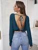 Popular Solid Color Casual Backless Women's Top