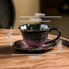 Gradient Painted Ceramic Cup&saucer Flower Edge Cups Dining Table Coffee Mug Milk Cup Afternoon Tea Teacup Fruit Juice Container