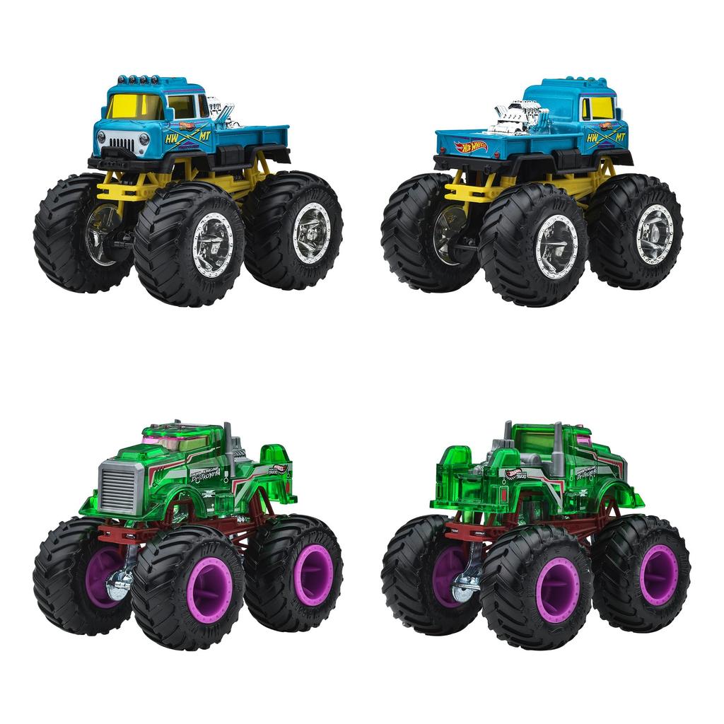 Hot Wheels Monster Truck 1:64 Assorted Vehicle Toys, Mini Cars, 8-Car Box, Ages 3+, Multi-Purpose, FYJ44-983M