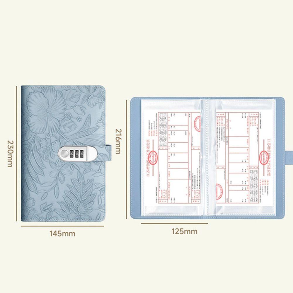 Waterproof Bank Deposit Folder Transparent Inner Page Money Collection Book