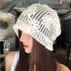 Cute Lace Beanies Hat Handmade Flower Knitted Hat Retro Weave Cap  Apparel Accessories
