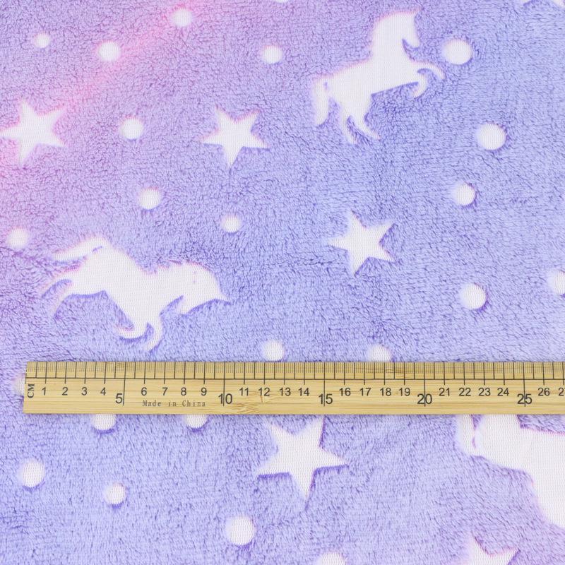 

Luminous Rainbow Star Flannel Blanket - Kids Coral Fleece Sofa Cover for Autumn and Winter