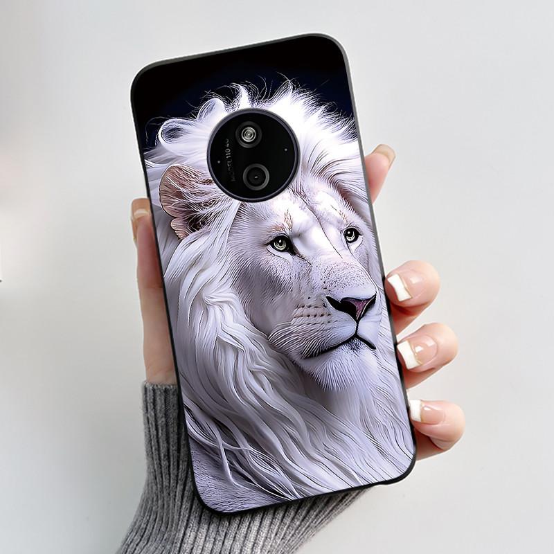 Phone Case For Nokia 125 HMD 110 4G 2024 Casing Luxury Cute Love Rabbit Funny Cartoon Black Matte Soft Silicone Shockproof Cover