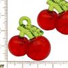 Set of 20 Red Resin 3D Fruit Charms: Strawberries and Apples for DIY Jewelry.