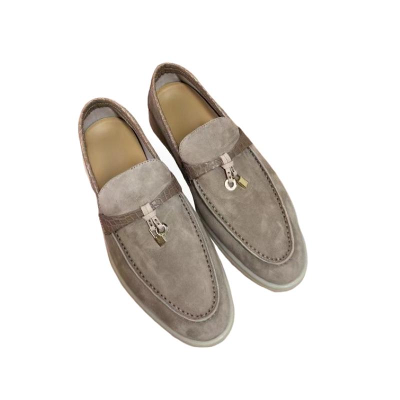 High-Grade Sheepskin Wear-Resistant Casual Loafer Shoes Couple's Loafers Customizable Colors Available A040224