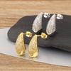 Nidin Klassisch Neues Design Wassertropfenform Funkelnder Zirkon Charms Ohrringe S/L Größen Auswahl Für Damen Feiner Ohrschmuck Zubehör