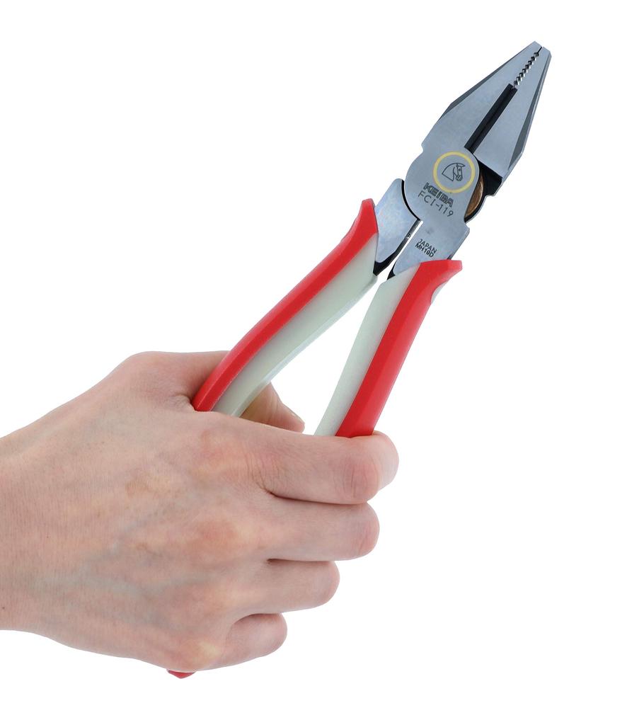 Maruto Hasegawa Kousakusho KEIBA The High Leverage Luminous FCI119 High-Grade Pliers, 2-Compartment, Handle, 220mm,