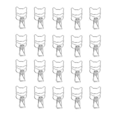 20pcs Paper Clips Attractive Decorative Stable Reliable Hollow Design Elegant Style Reusable Clamps for OfficeSilver