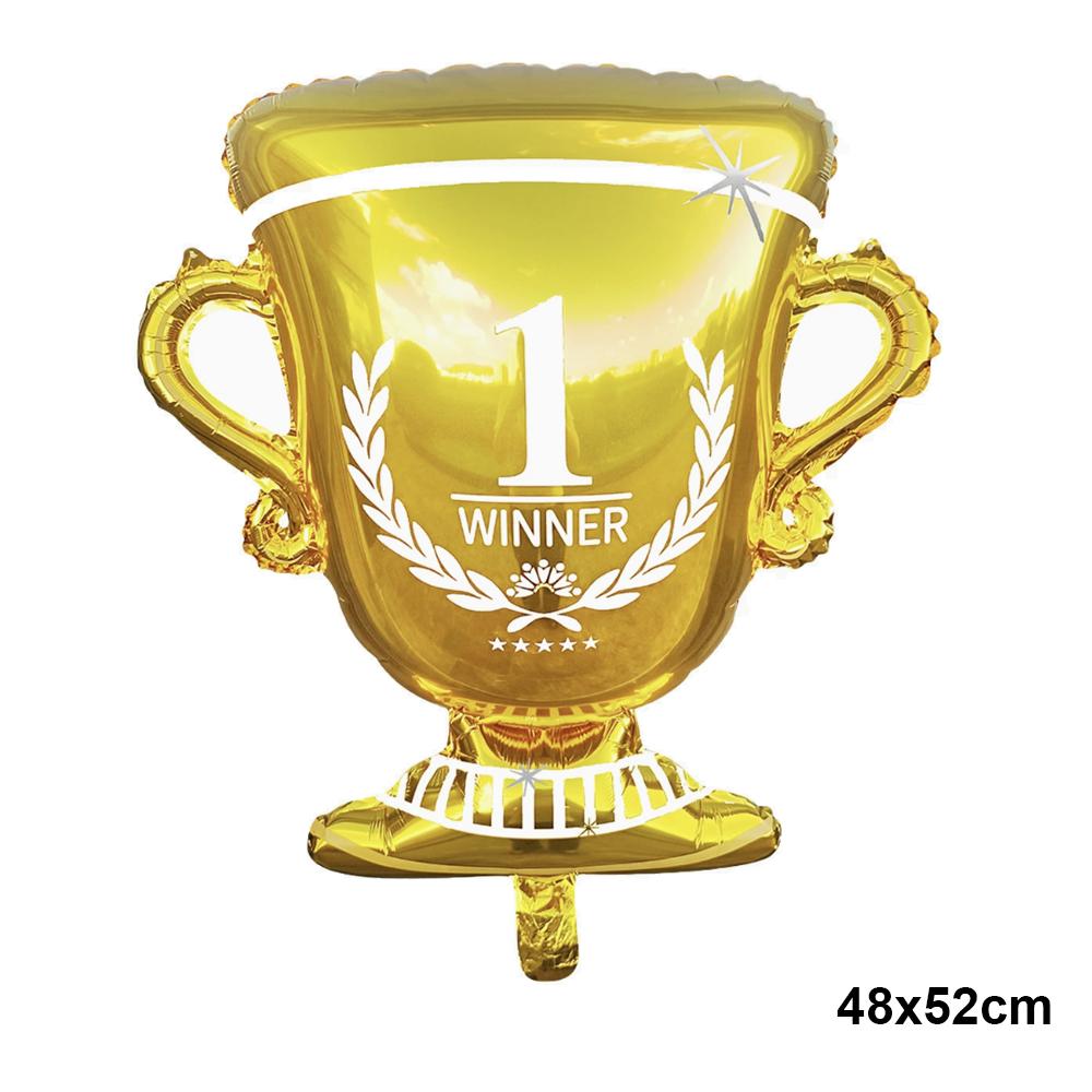 3D Standing Soccer Trophy Foil Balloon for Kids Football Soccer Theme Birthday Party Baby Shower Decoration Sport Party Supplies