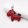 Cute  Women Men'S Cartoon Pu Horse Keychain Car Keyring Bag Pendant Charm Leather Animal Keyfob Sister Bestie Friend Gift
