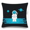 Home Lumbar Sofa Decorative Pillowcase Astronaut  Cosmic Planet Spaceship Cushion Cover
