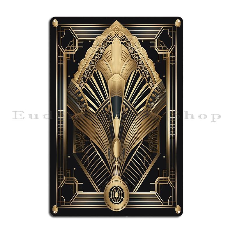 Арт Деко Винтаж Эпоха 1920-х Великий Гэтсби Металлическая Табличка Кино Гараж Дом Персонализированный Великий Гэтсби Жестяная Табличка Постеры 20x30cm