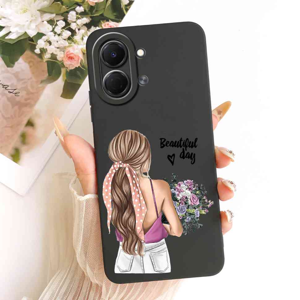 For Tecno Spark Go 3 Case Petty Girl Cover Phone Cases For Tecno Spark Go3 SparkGo 3 Back Cover Fundas Soft Silicone Bumper