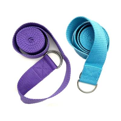 Yoga Strap Cotton Exercise Yoga Belt Adjustable Woven Stretch D-Ring Buckle Fitness Stretching Bands Pilates Rope