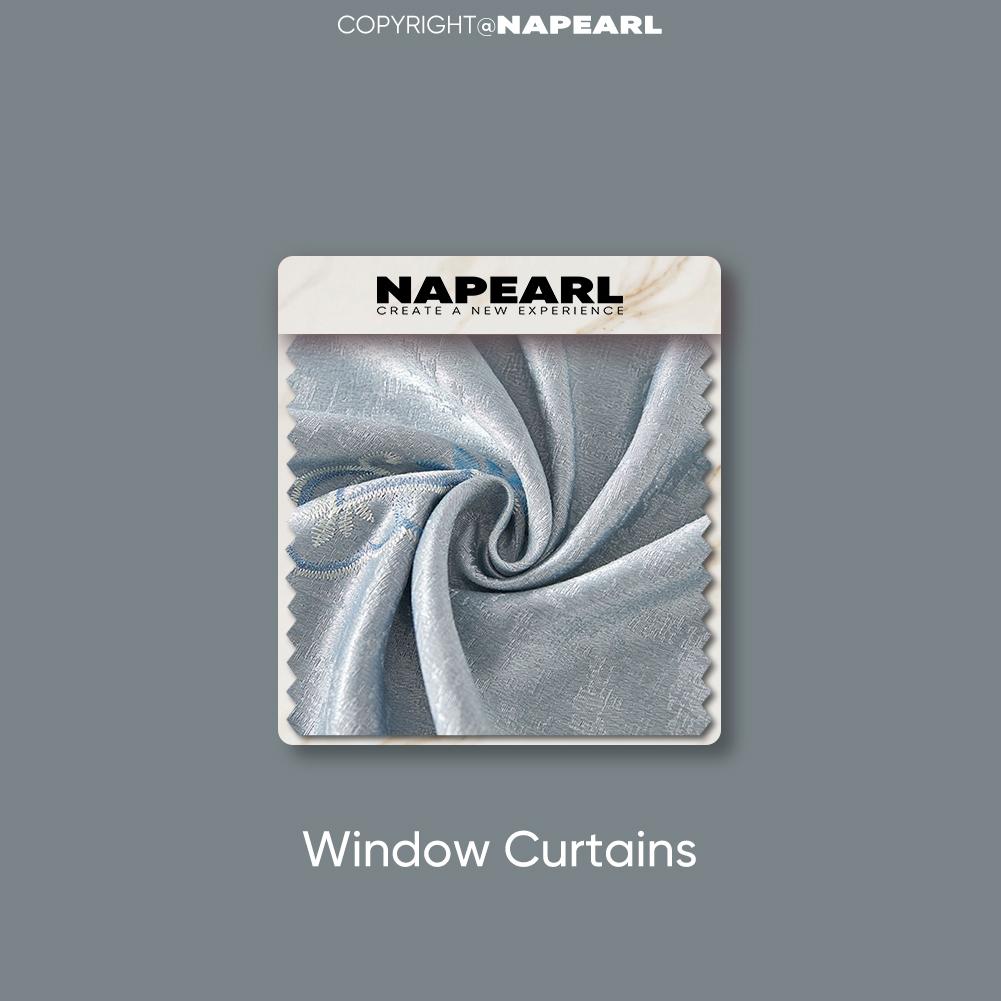 

1 шт. NAPEARL в европейском стиле, высококачественные вышитые полузатемняющие шторы для гостиной, спальни, домашнего декора W150cm x L260cm синий