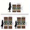 2pcs Christmas Curtains with Reindeer Snowflakes & Trees Design - Velvet-Like Polyester Fabric Semi-Translucent Rod