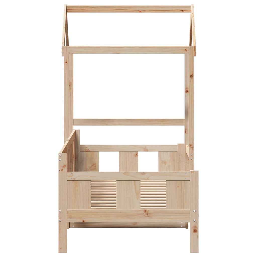 Daybed with Canopy 80 X 200 Cm Solid Pine Wood