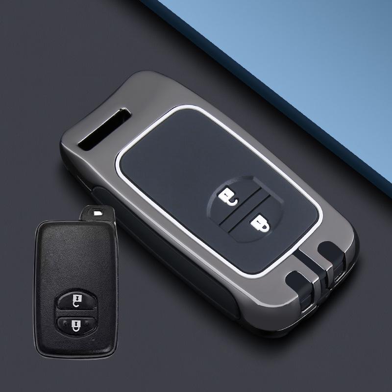 Metal Snap Button Key Case for Toyota: Camry, Crown, Reiz, Prado, Land Cruiser.
