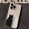 Lovely Black White Cat Clear Phone Transparent Case For iPhone 17 Air 16 16e 15 Pro Max 14 Plus 13 12 11 X XR Soft Cover