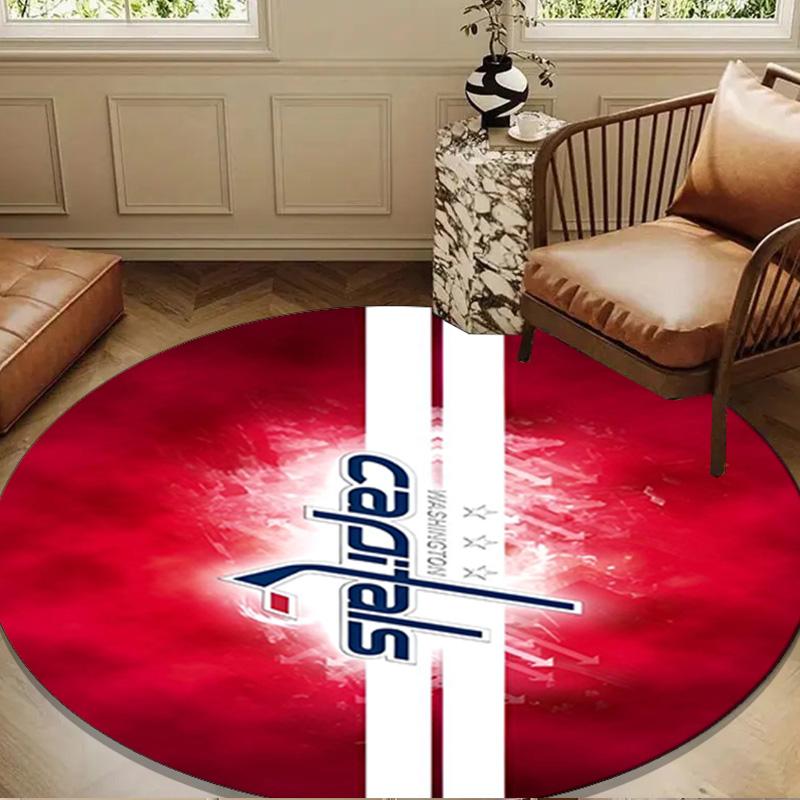 Washington Team Spirit Round Rug for Livingroom,Bedroom, Palyroom, Chair Rug, Area rug, Circle Carpet, Large Size Decor Fan Christmas gift
