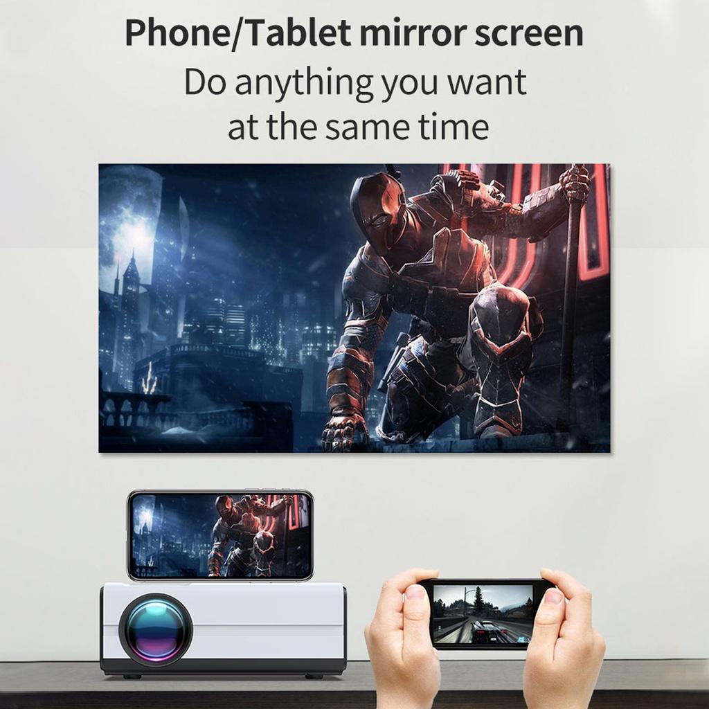 HD 1280x720P T01 Mini Projector Native LED Android 9.0 5G WiFi Video Beamer Home Cinema Smart 3D Movie Game Proyector