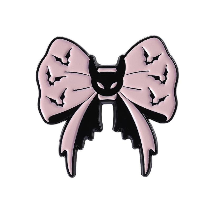 Spooky Bat Specters Enamel Pin Brooch For Halloween Costume Accessories Gothic Jewelry Gift For Friends