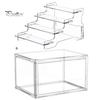 Display Holder Box Large Capacity Hand-made Space-saving Transparent Visible Cabinet Blind Figure Doll for Home Storage