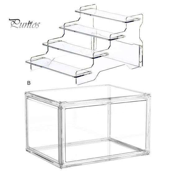 Display Holder Box Large Capacity Hand-made Space-saving Transparent Visible Cabinet Blind Figure Doll for Home Storage