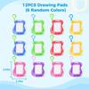 12Pcs Mini Drawing Board Magnetic Doodle Board Backpack Keychain Board With Pen Kid Sketch Erasable Drawing Pad For Birthday