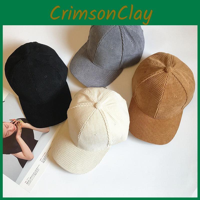 Corduroy Cap Baseball Unisex Peaked Caps Solid Color Hat Fashion Gift Casual
