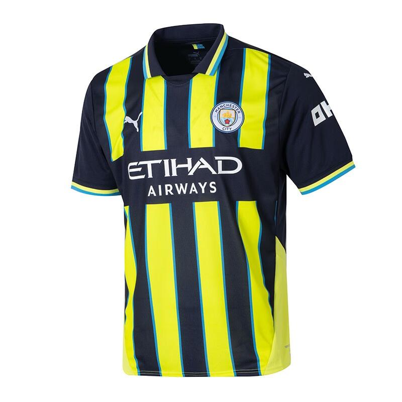 PUMA Manchester City 24/25 Away Jersey Blue Yellow Men s 775086-02 M
