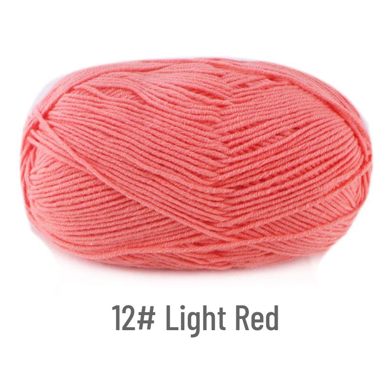 Su He 4-Strand Combed Cotton Yarn for Handmade Knitting: DIY Milk Cotton for Dolls, Cushions, and Blankets.