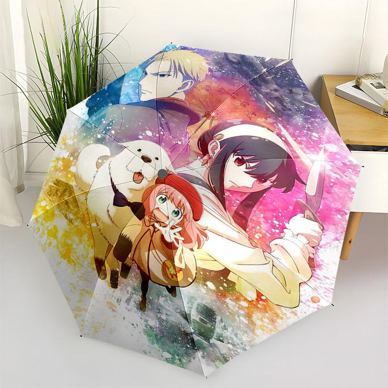 1pc Anime Characters Festival Gift Umbrella - Automatic Opening, Foldable Design, Iron Frame, Outdoor Use, Suitable for Fans, Travel, Daily Use.P019