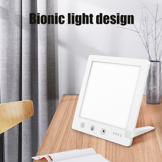 LED Light Therapy Lamp Adjustable Brightness Color Temperature UV-Free Full Spectrum Sunrise Simulation Therapy Lamp Home Office Desk Bedside Decor