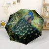 Christmas Bear With Santa Hat And Wreath Automatic Umbrella With Folding Feature Retractable Design With 8 Rib Durability Foldable Design Perfect For