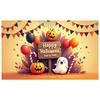 Happy Halloween Schild Wimpelkette Eventbanner Süßes oder Saures Banner Halloween-Symbole Halloween-Banner für die Feier