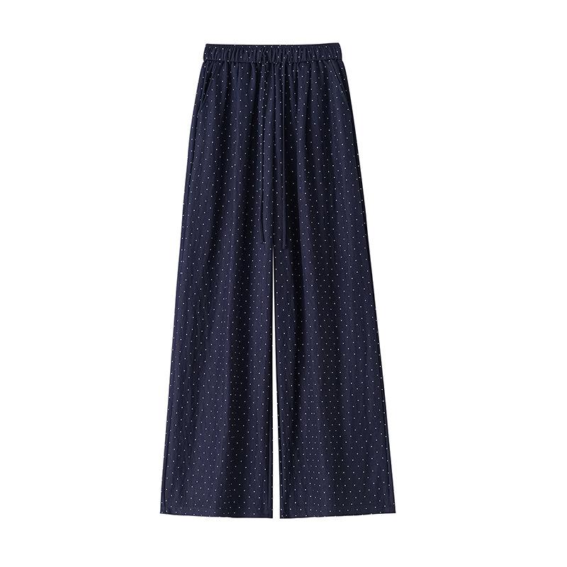 Wide-leg Pants Women's Spring and Summer High-waisted Thin Lazy Style Versatile Loose Straight Casual Pants