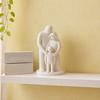 Family of 3 Figurine, 3D Printed Parents And Kids Statue, Minimalist Abstract Family Sculpture for Living Room Bedroom Shelf Desk Decor