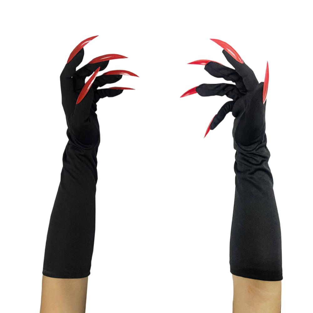 Black Ghost Claw Mittens Dress Up Gloves Witch Cosplay Costume Cool Halloween gloves  Women